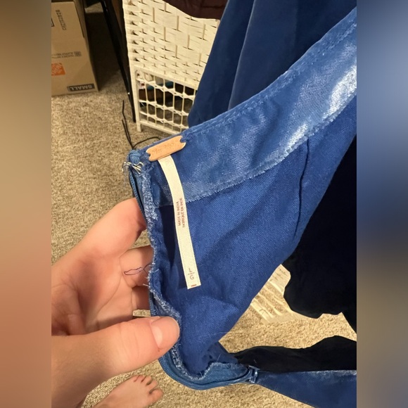 Blue Velvet Free People Dress BRAND NEW! Size L - Picture 5 of 5